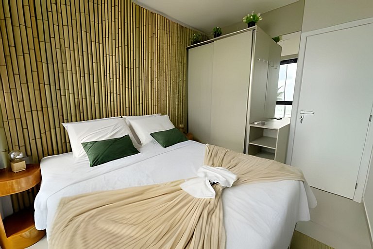 Apartamento beira-mar /resort pé na areia