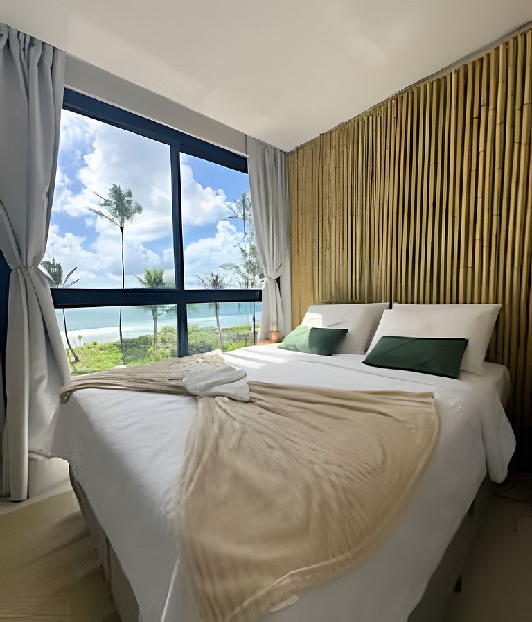 Apartamento beira-mar /resort pé na areia