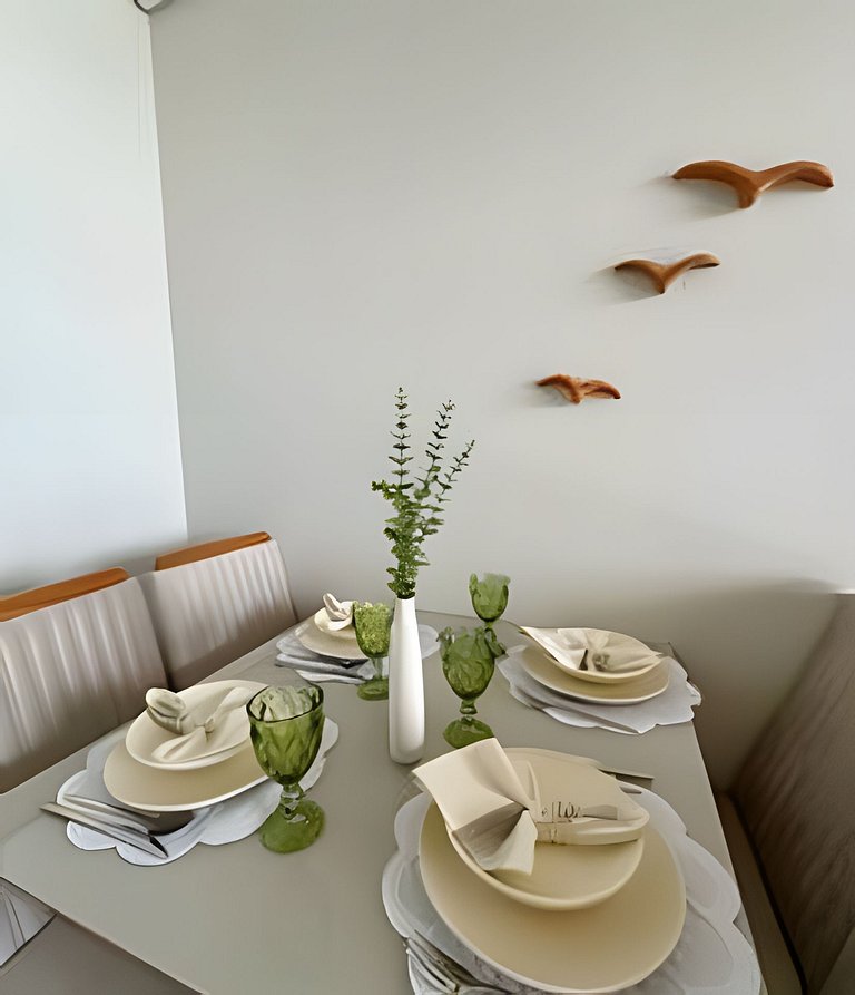 Apartamento beira-mar /resort pé na areia