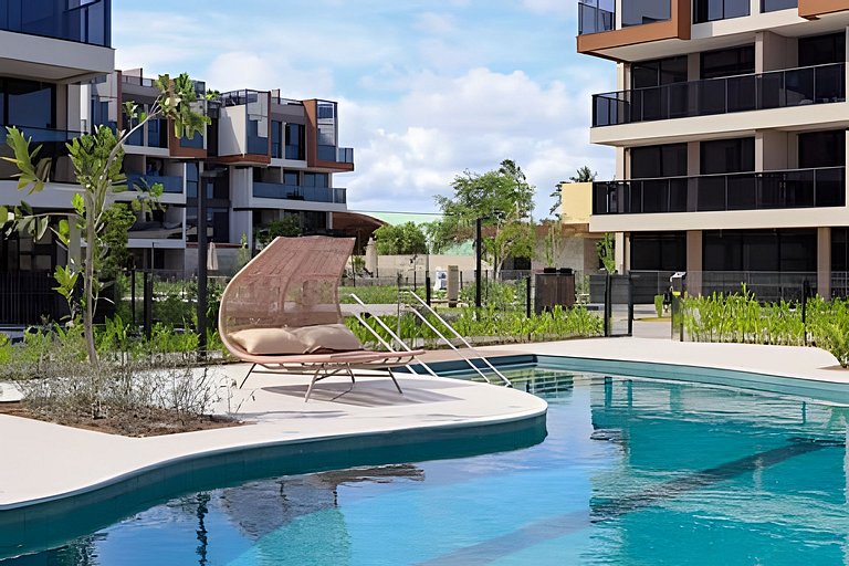 Ap 2 quartos resort beira-mar by Sole&Mare