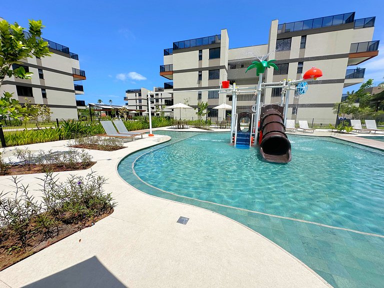 Apartamento beira-mar /resort pé na areia