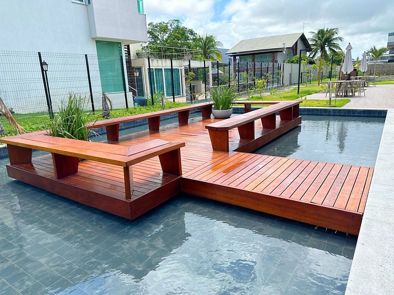Apartamento beira-mar /resort pé na areia