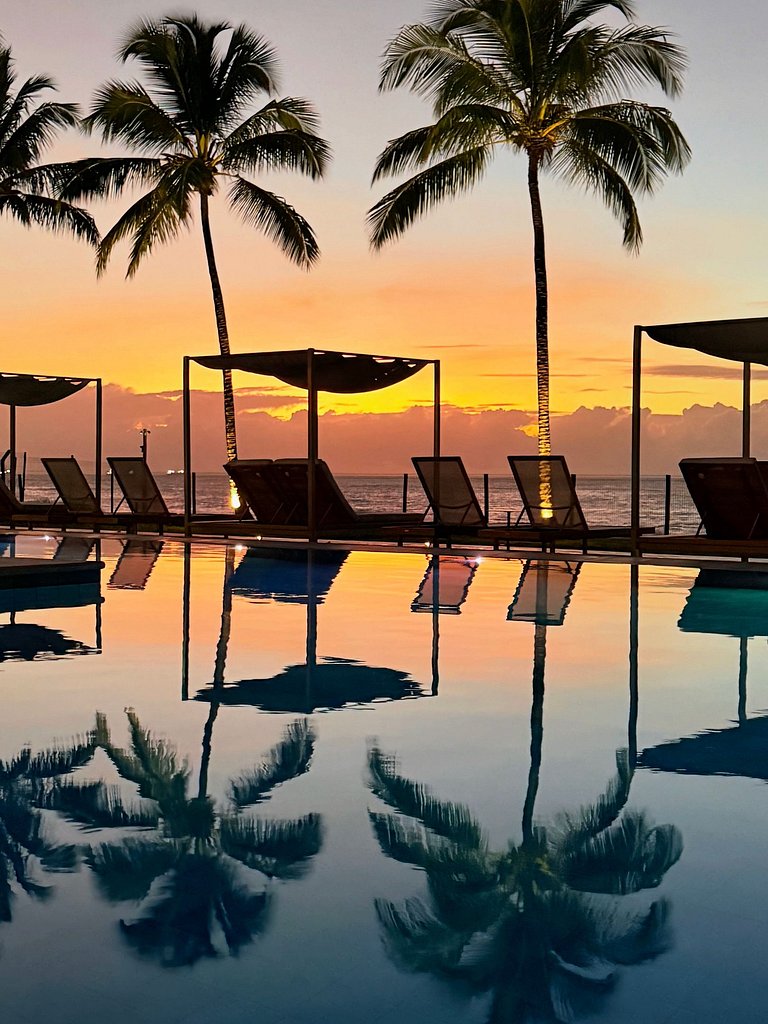 Apartamento beira-mar /resort pé na areia
