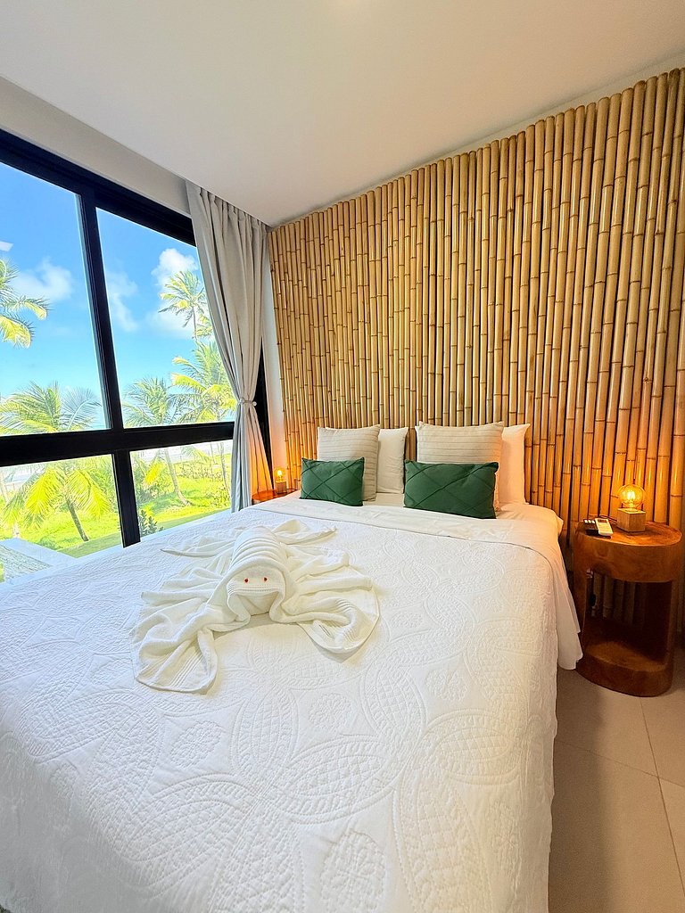 Apartamento beira-mar /resort pé na areia