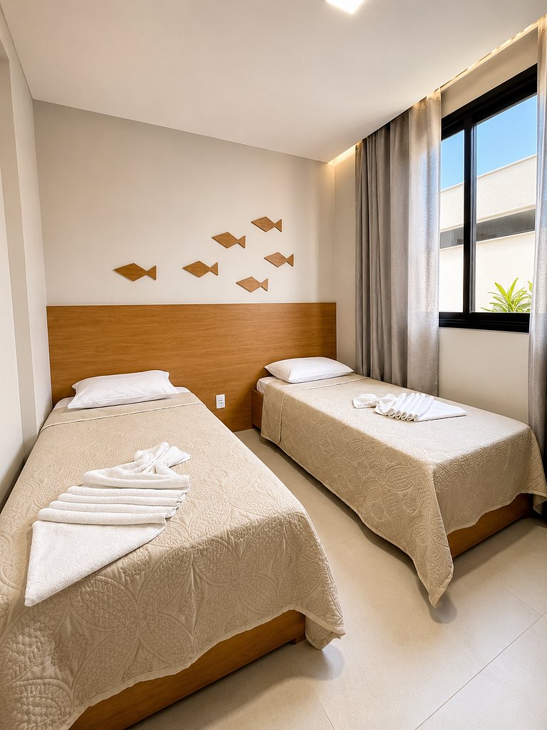 Ap 2 quartos resort beira-mar by Sole&Mare