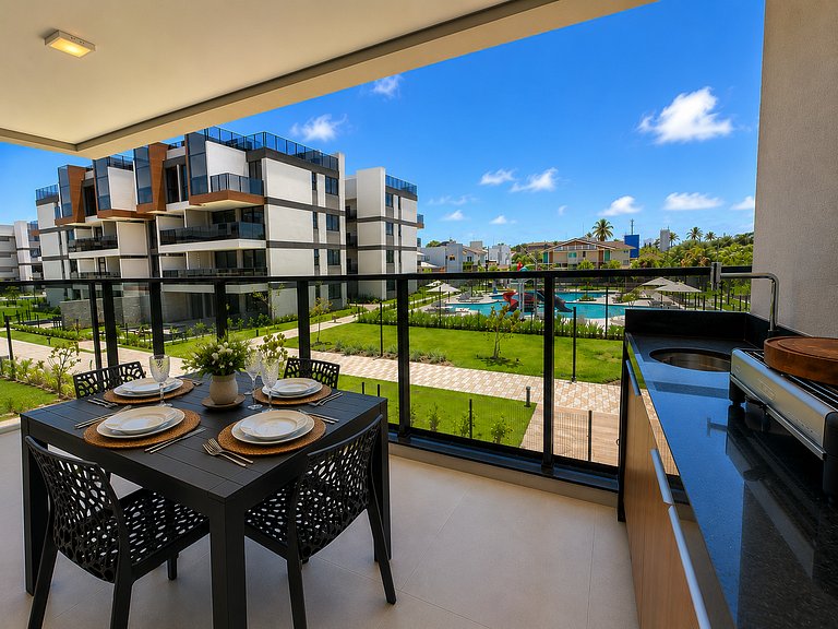 Ap 2 quartos resort beira-mar by Sole&Mare